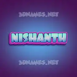 nishanth in Phat Purple style - 3D name wallpaper