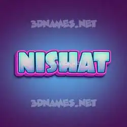 nishat in Phat Purple style - 3D name wallpaper