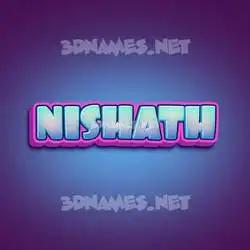 nishath in Phat Purple style - 3D name wallpaper
