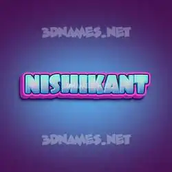 nishikant in Phat Purple style - 3D name wallpaper