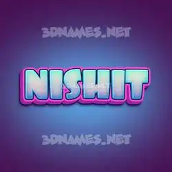 nishit in Phat Purple style - 3D name wallpaper