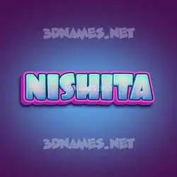 nishita in Phat Purple style - 3D name wallpaper