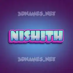 nishith in Phat Purple style - 3D name wallpaper