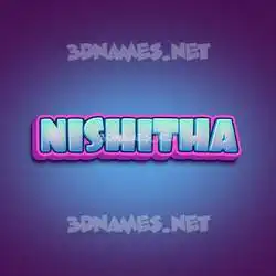 nishitha in Phat Purple style - 3D name wallpaper