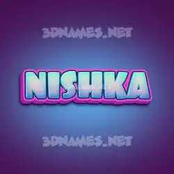 nishka in Phat Purple style - 3D name wallpaper