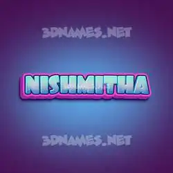 nishmitha in Phat Purple style - 3D name wallpaper