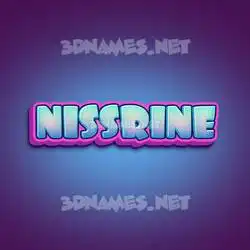 nissrine in Phat Purple style - 3D name wallpaper