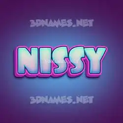 nissy in Phat Purple style - 3D name wallpaper