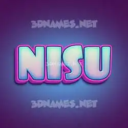 nisu in Phat Purple style - 3D name wallpaper