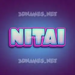 nitai in Phat Purple style - 3D name wallpaper