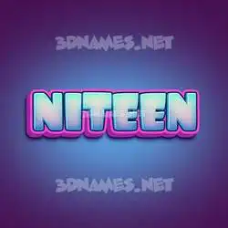 niteen in Phat Purple style - 3D name wallpaper