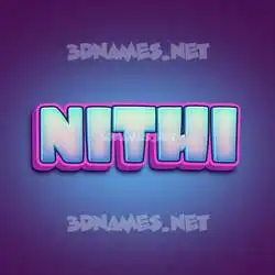 nithi in Phat Purple style - 3D name wallpaper