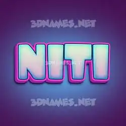niti in Phat Purple style - 3D name wallpaper