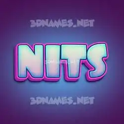 nits in Phat Purple style - 3D name wallpaper