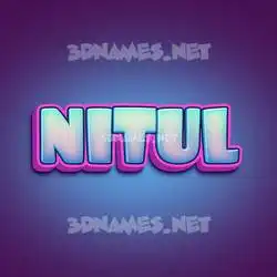 nitul in Phat Purple style - 3D name wallpaper