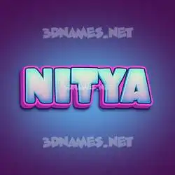 nitya in Phat Purple style - 3D name wallpaper