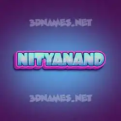 nityanand in Phat Purple style - 3D name wallpaper