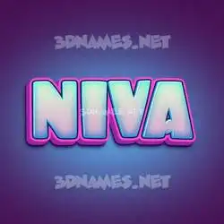 niva in Phat Purple style - 3D name wallpaper