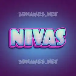nivas in Phat Purple style - 3D name wallpaper