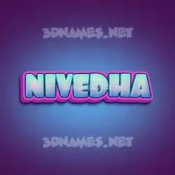 nivedha in Phat Purple style - 3D name wallpaper
