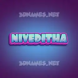 niveditha in Phat Purple style - 3D name wallpaper