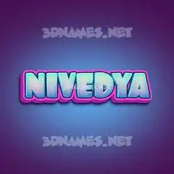 nivedya in Phat Purple style - 3D name wallpaper