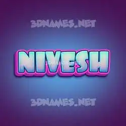 nivesh in Phat Purple style - 3D name wallpaper