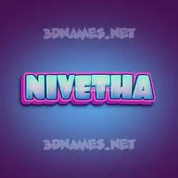 nivetha in Phat Purple style - 3D name wallpaper