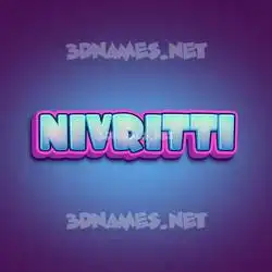 nivritti in Phat Purple style - 3D name wallpaper
