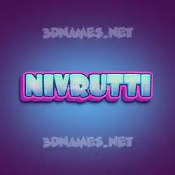 nivrutti in Phat Purple style - 3D name wallpaper