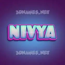 nivya in Phat Purple style - 3D name wallpaper