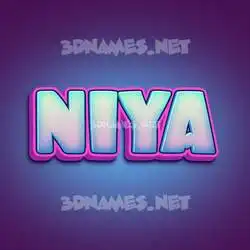 niya in Phat Purple style - 3D name wallpaper
