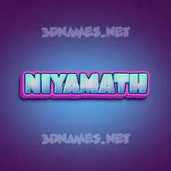 niyamath in Phat Purple style - 3D name wallpaper