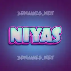 niyas in Phat Purple style - 3D name wallpaper