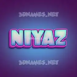 niyaz in Phat Purple style - 3D name wallpaper