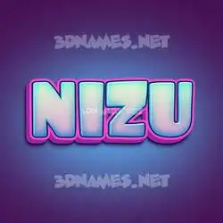 nizu in Phat Purple style - 3D name wallpaper
