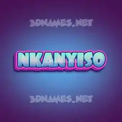 nkanyiso in Phat Purple style - 3D name wallpaper
