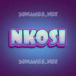 nkosi in Phat Purple style - 3D name wallpaper