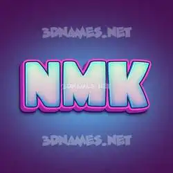 nmk in Phat Purple style - 3D name wallpaper