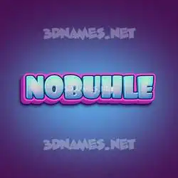 nobuhle in Phat Purple style - 3D name wallpaper