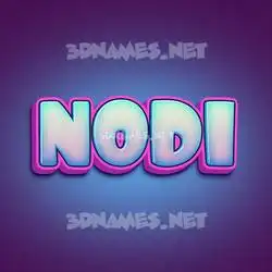 nodi in Phat Purple style - 3D name wallpaper