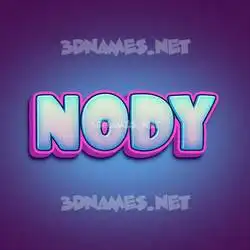 nody in Phat Purple style - 3D name wallpaper
