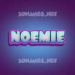 noemie in Phat Purple style - 3D name wallpaper