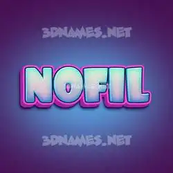 nofil in Phat Purple style - 3D name wallpaper