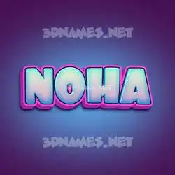 noha in Phat Purple style - 3D name wallpaper
