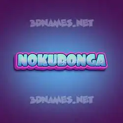 nokubonga in Phat Purple style - 3D name wallpaper