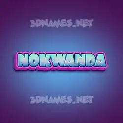 nokwanda in Phat Purple style - 3D name wallpaper