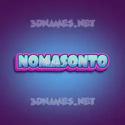 nomasonto in Phat Purple style - 3D name wallpaper