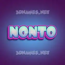 nonto in Phat Purple style - 3D name wallpaper