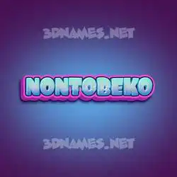 nontobeko in Phat Purple style - 3D name wallpaper